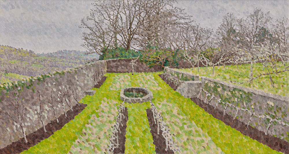 William Wilkins, Garden in Winter, 2019, oil on canvas, 35 x 65.5cm