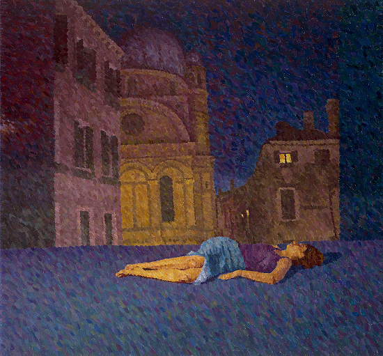 William Wilkins, recent paintings, Studio Painting: Church of the Miracoli, 2024