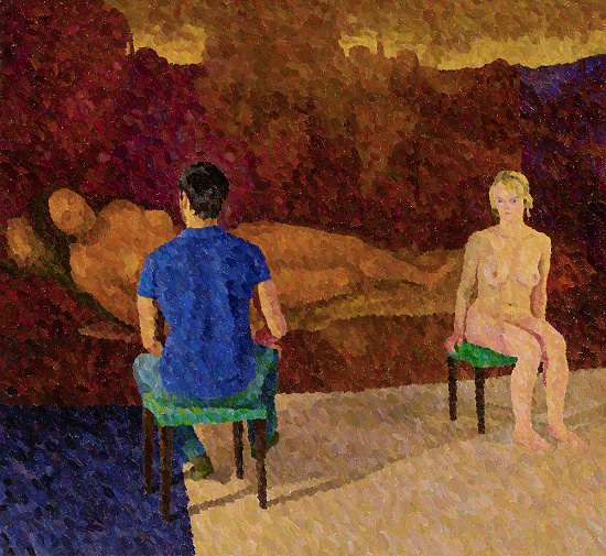 William Wilkins, recent paintings, Studio Painting: Helen of Troy and Two Figures