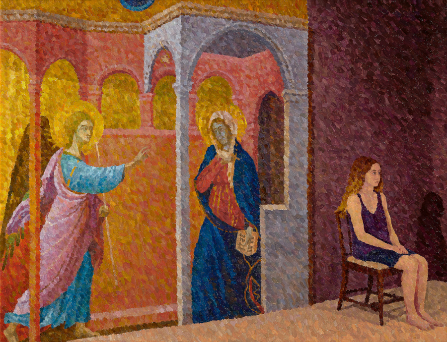 William Wilkins, Studio Painting: Annunciation with Seated Girl