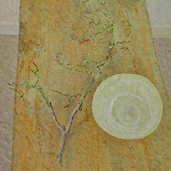 Contemporary pointillism painting, Still Life