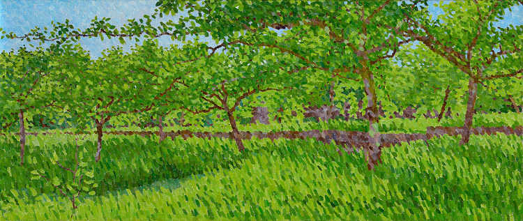 William Wilkins, recent paintings, Orchard, Early Summer