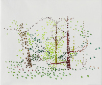 Contemporary pointillism painting, Still Life