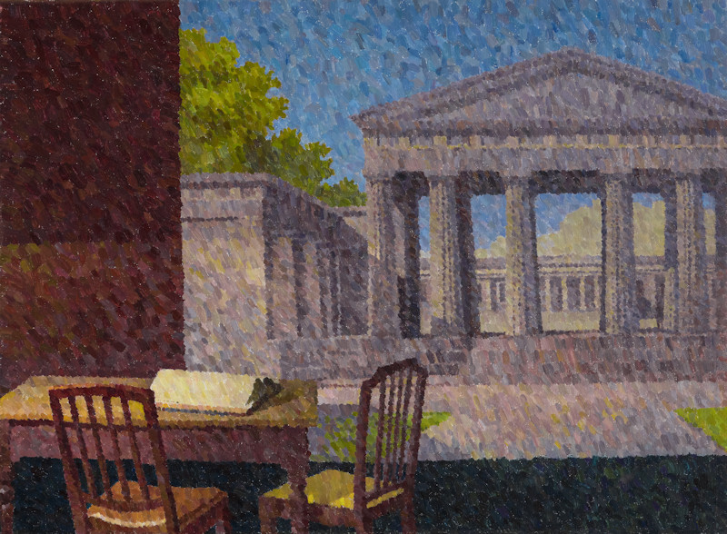 William Wilkins, recent paintings, Studio Painting: The Downing Propylaeum, 2026
