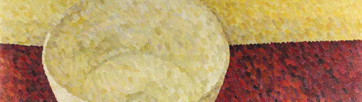 Still Life, Lucie Rie Bowl, 	pointillism, 2013